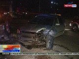 NTG: Kotse, bahagyang nawasak matapos suyurin ang concrete barriers sa QC; driver, ligtas