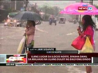 Descargar video: QRT: Ilang lugar sa Ilocos Norte, binaha dahil sa malakas na ulang dulot ng bagyong Dindo