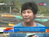 NTG: Mga mangingisda, naghahanda na para sa bagyong Dindo