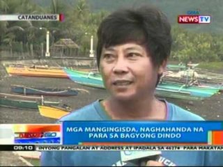 NTG: Mga mangingisda, naghahanda na para sa bagyong Dindo