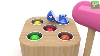 Learn Numbers with Whac a Surprise Egg - EvanKids