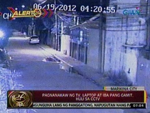 24 Oras: Pagnanakaw ng TV, laptop at iba pang gamit, huli sa CCTV