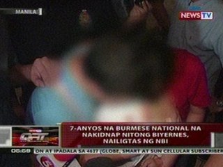 Tải video: QRT: 7-anyos na Burmese national na nakidnap nitong Biyernes, nailigtas ng NBI