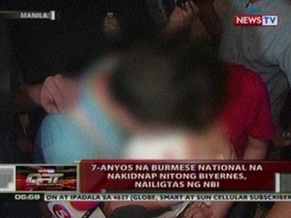 QRT: 7-anyos na Burmese national na nakidnap nitong Biyernes, nailigtas ng NBI