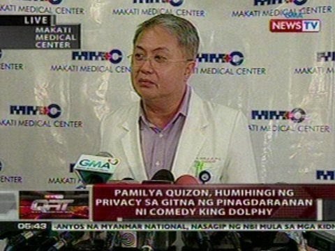 QRT: Pamilya Quizon, humihingi ng privacy sa gitna ng pinagdaraanan ni Dolphy