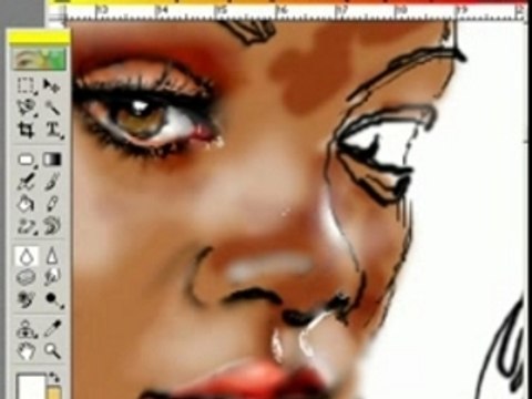 RIHANNA (Speed Painting) by Kzerphii Toomk