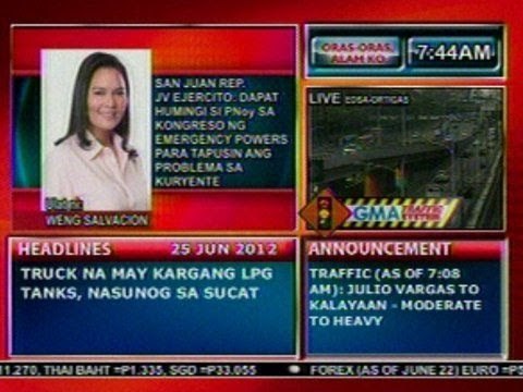 DB: Rep. Ejercito: Dapat humingi si PNoy ng emergency powers para tapusin ang problema sa kuryente