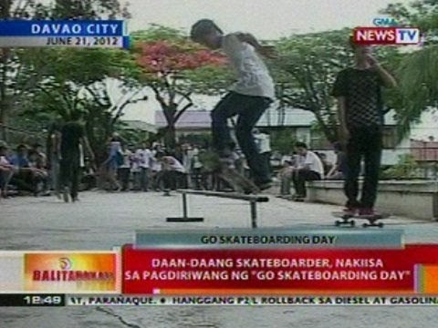 BT: Daan-daang skateboarder sa Davao, nakiisa sa pagdiriwang ng 'Go Skateboarding Day'