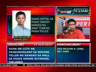 DB: Isang ospital sa Pasay, bantay-sarado ng SWAT team ng Pasay police
