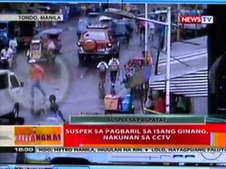 BT: Suspek sa pagbaril sa isang ginang, nakunan sa CCTV