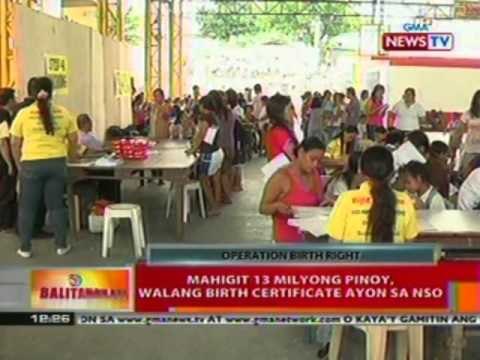 BT: Mahigit 13 milyong pinoy, walang birth certificate ayon sa NSO