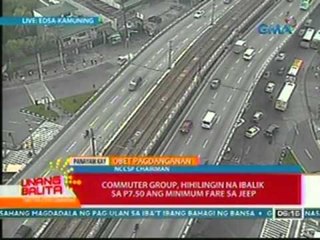UB: Commuter group, hinihiling na ibalik sa P7.50 ang minimum fare sa jeep