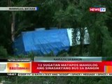 BT: 12 sugatan matapos mahulog ang sinasakyang bus sa bangin