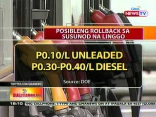 BT: Rollback sa presyo ng produktong petrolyo, posibleng ipatupad sa susunod na Linggo