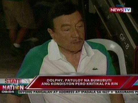 SONA: Dolphy, patuloy na bumubuti ang kondisyon pero kritikal pa rin