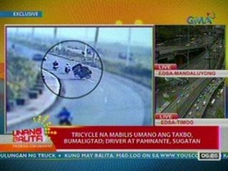 UB: Tricycle sa Taguig na mabilis umano ang takbo, bumaligtad; driver at pahinte, sugatan