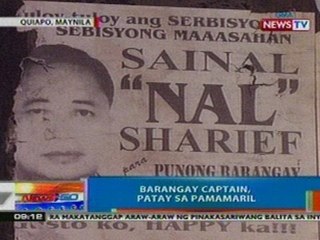 NTG: Barangay Captain sa Quiapo, Maynila, patay sa pamamaril
