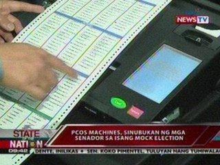 SONA: PCOS machines, sinubukan ng mga senador sa isang mock election