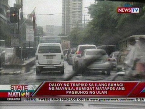 SONA: Daloy ng trapiko sa ilang bahagi ng Maynila, bumigat matapos ang pagbuhos ng ulan