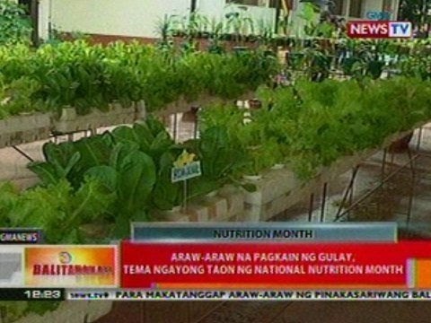 BT: Araw-araw na pagkain ng gulay, tema ngayong taon ng Nat'l Nutrition Month
