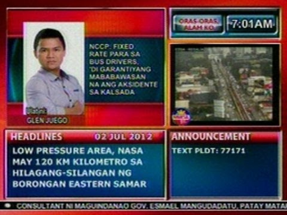 DB: NCCP: Fixed rate para sa bus drivers, 'di garantiyang mababawasan na ang aksidente sa kalsada