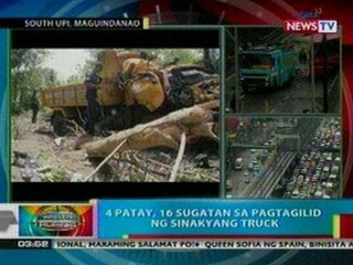 BP: 4 patay, 16 sugatan sa pagtahilid ng truck sa Maguindanao