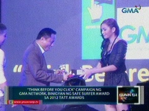 Saksi: 'Think Before You Click' campaign ng GMA Network, binigyan ng Safe Surfer Award