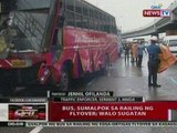 QRT: Bus na sumalpok sa railing ng flyover sa edsa-ortigas, 8 ang sugatan