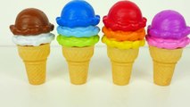 Ice Cream Cones Surprise Toys Learn Colors for Toddlers and Children