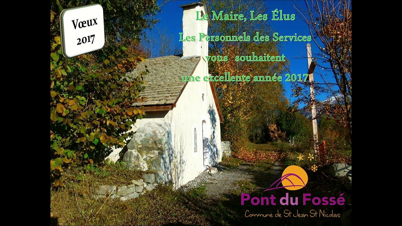 Cérémonie des voeux, le vendredi 13 janvier 2017 à 18h 30 à la Maison de la Vallée de Pont-du-Fossé