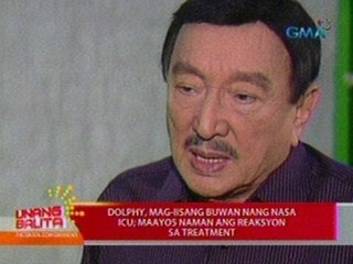 UB: Dolphy, mag-iisang buwan nang nasa ICU; maayos naman ang reaksyon sa treatment