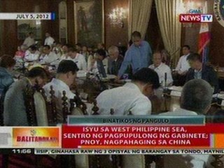 BT: Isyu sa West PHL Sea, sentro ng pagpupulong ng gabinete