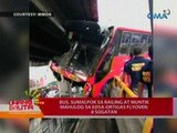 UB: Bus, sumalpok sa railing at muntik mahulog sa EDSA-Ortigas flyover; 8, sugatan