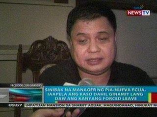 BP; Sinibak na Manager ng PIA-Nueva Ecija, iaapela ang kaso dahil ginamit lang daw ang forced leave