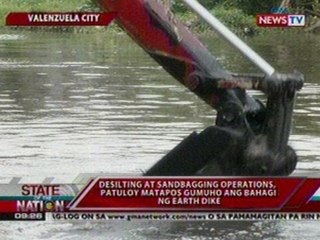 SONA: Desilting at sandbagging operations, patuloy matapos gumuho ang bahagi ng earth dike