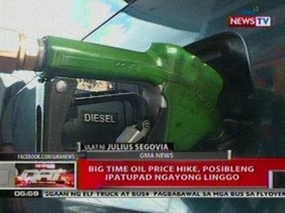 QRT: Big time oil price hike, posibleng ipatupad ngayong linggo