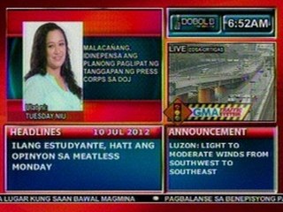 DB: Malacañang, idinepensa ang planong paglipat ng tanggapan ng press corps sa DOJ