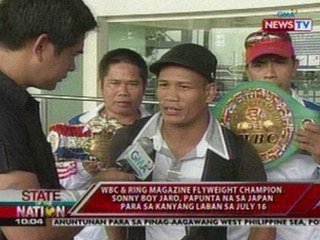 SONA: WBC & Ring Magazine flyweight champion Sonny Boy Jaro, papunta na sa Japan