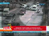 UB: Babaeng tumatawid sa burado nang pedestrian lane, nabundol ng motorsiklo