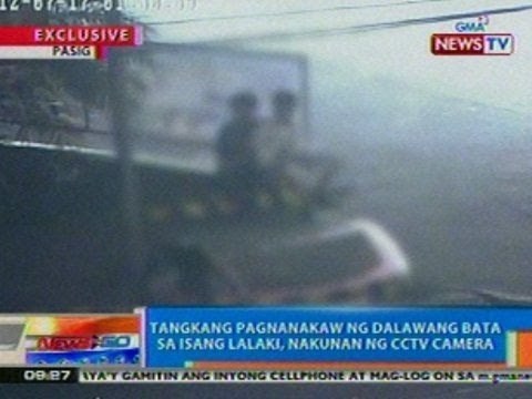 NTG: EXCLUSIVE: Tangkang pagnanakaw ng 2 bata sa isang lalaki, nakunan ng CCTV camera