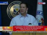 BT: Standoff sa pagitan ng PHL at China sa Bajo de Masinloc, tinatalakay ng DFA