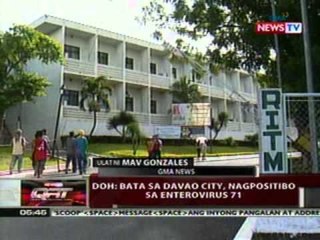QRT: DOH: Bata sa Davao City, nagpositibo sa Enterovirus 71