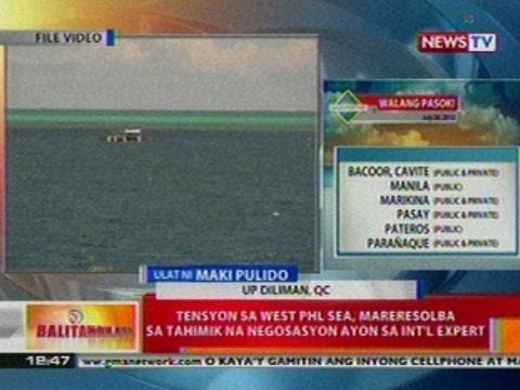 BT: Tensyon sa West PHL Sea, mareresolba sa tahimik na negosasyon ayon sa int'l expert