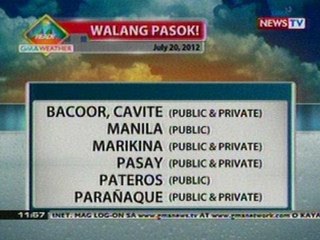 BT:  Class suspension (July 20, 2012)