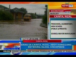 NTG: Baha sa Cainta, Rizal, abot hanggang beywang; klase, sinuspinde