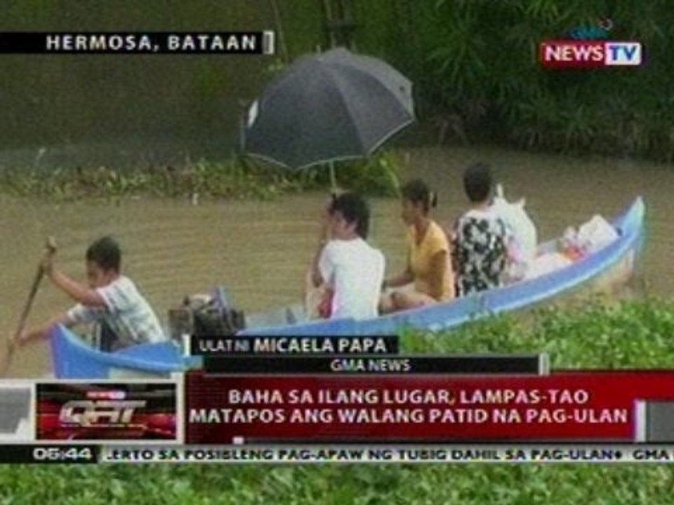 QRT: Baha sa ilang lugar, lampas-tao matapos ang walang patid na pag-ulan