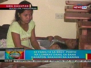BP: 50 pamilya sa Brgy. Portic, Pangasinan na lumikas dahil sa baha, nakauwi na kanina