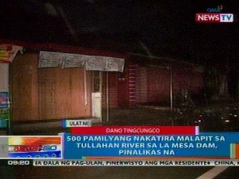 NTG: 500 pamilyang nakatira malapit sa Tullahan River sa La Mesa Dam, pinalikas na