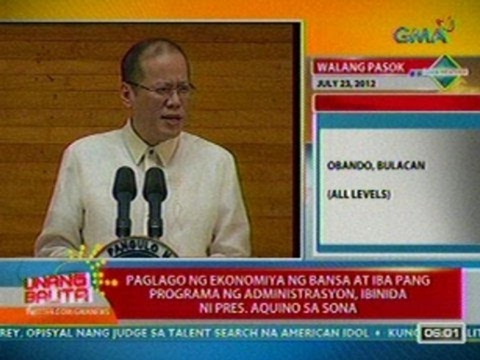 UB: Paglago ng ekonomiya ng bansa at iba pang programa ng administrasyon, ibinida ni PNoy sa SONA
