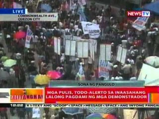 BT; Mga pulis todo-alerto sa inaasahang lalong pagdami ng mga demonstrador